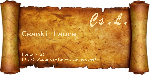 Csanki Laura névjegykártya