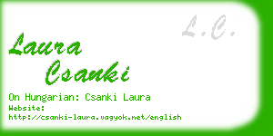 laura csanki business card